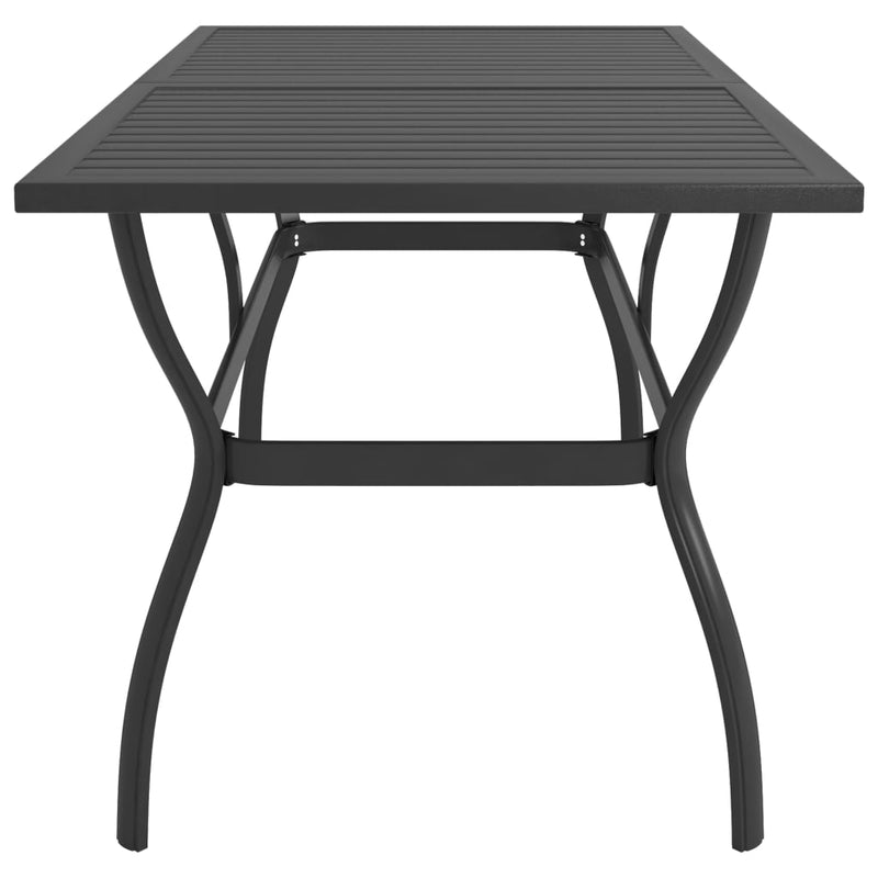 vidaXL antracitszürke acél kerti asztal 140 x 80 x 72 cm