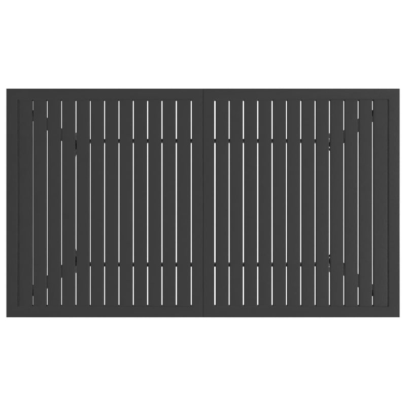 vidaXL antracitszürke acél kerti asztal 140 x 80 x 72 cm