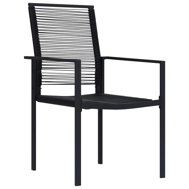 vidaXL 2 db fekete PVC rattan kerti szék