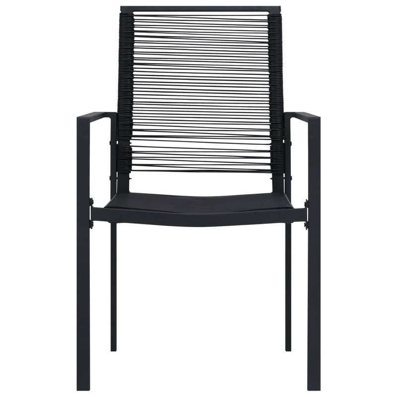vidaXL 2 db fekete PVC rattan kerti szék