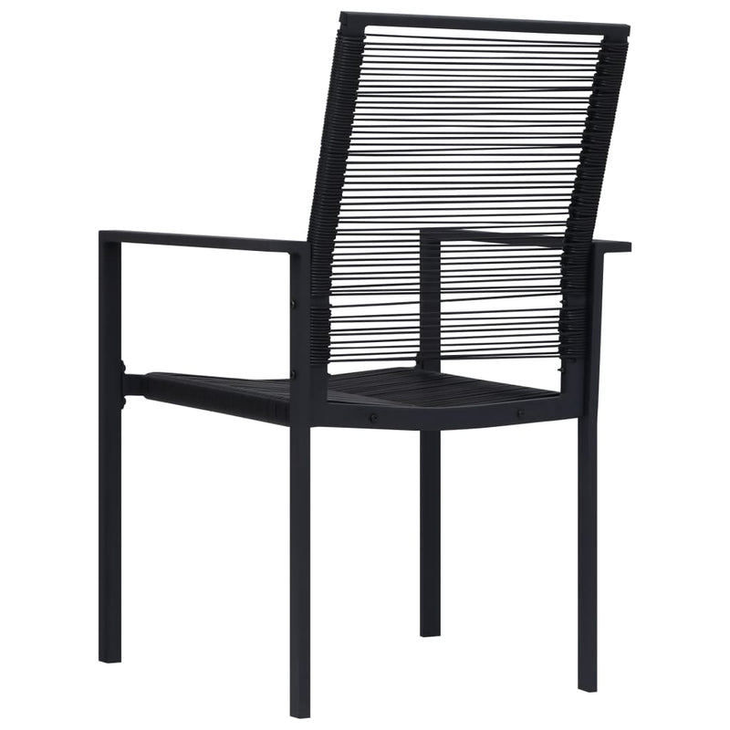 vidaXL 2 db fekete PVC rattan kerti szék