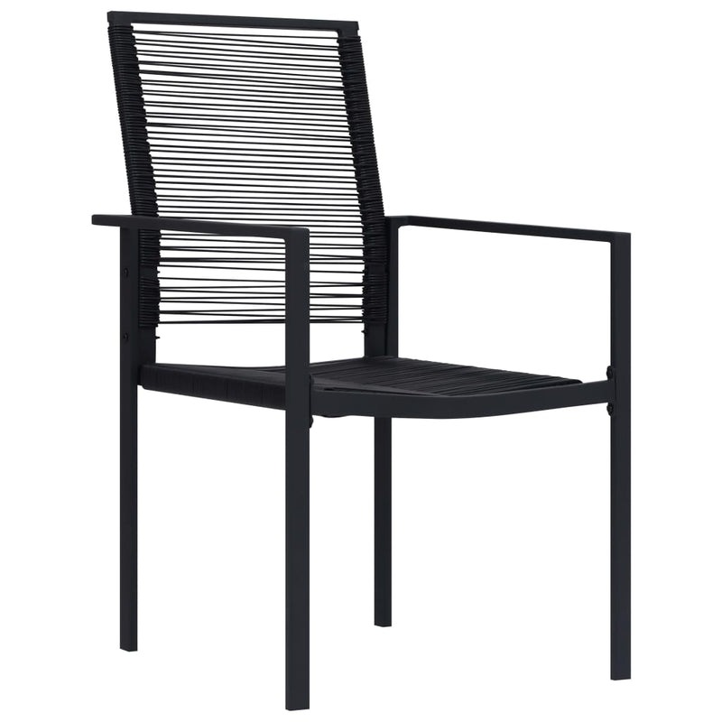 vidaXL 4 db fekete PVC rattan kerti szék