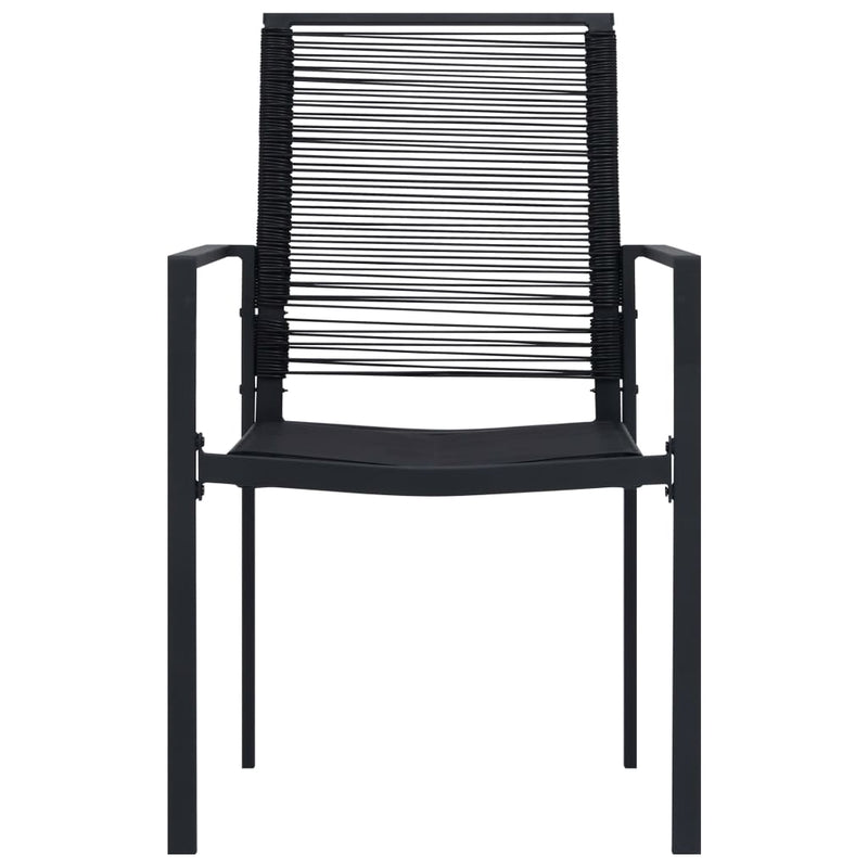 vidaXL 4 db fekete PVC rattan kerti szék