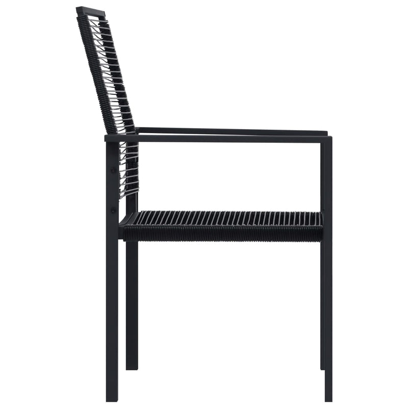 vidaXL 4 db fekete PVC rattan kerti szék