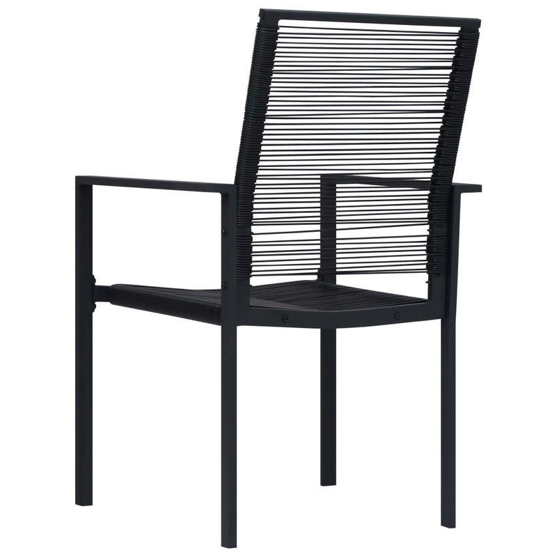 vidaXL 4 db fekete PVC rattan kerti szék