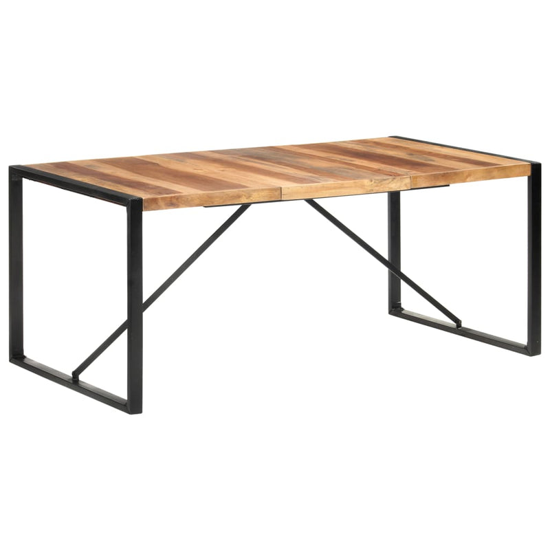vidaXL paliszander felületű tömör fa étkezőasztal 180 x 90 x 75 cm