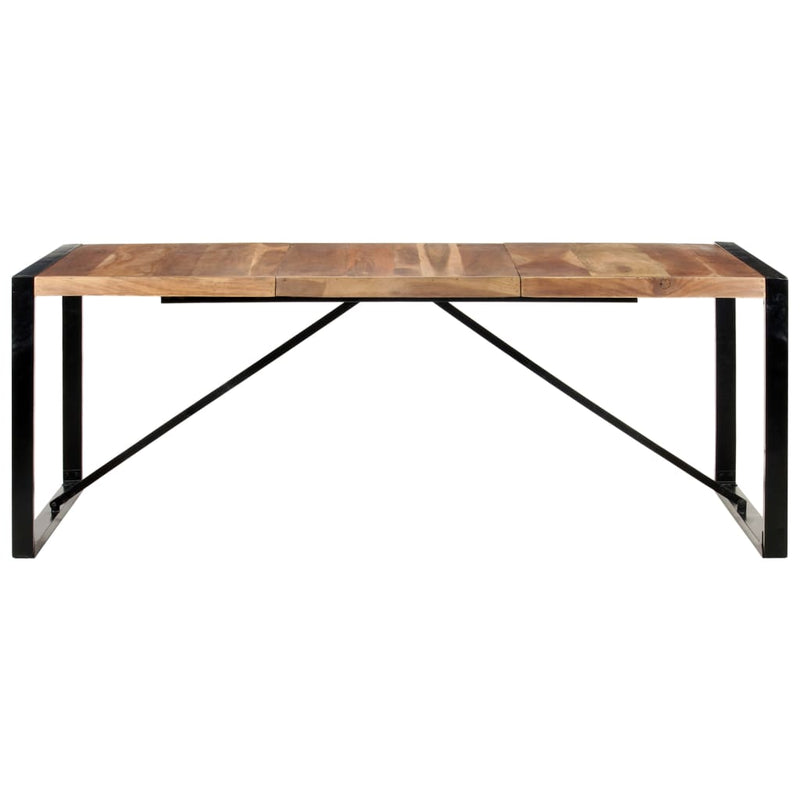 vidaXL paliszander felületű tömör fa étkezőasztal 200 x 100 x 75 cm