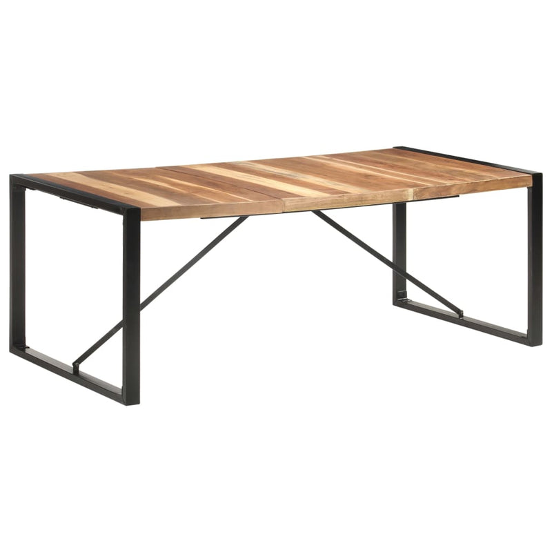 vidaXL paliszander felületű tömör fa étkezőasztal 200 x 100 x 75 cm