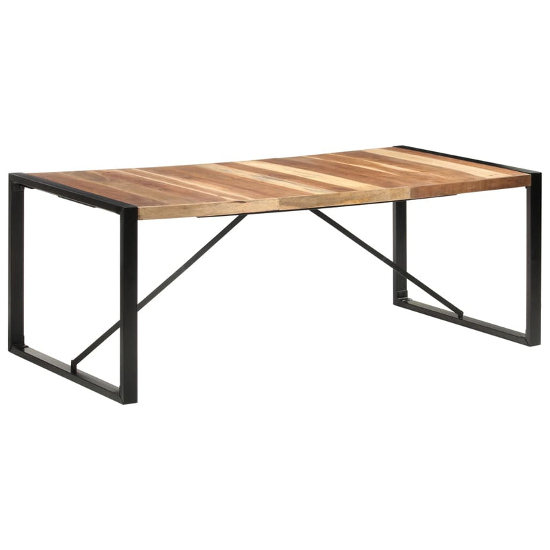 vidaXL paliszander felületű tömör fa étkezőasztal 200 x 100 x 75 cm