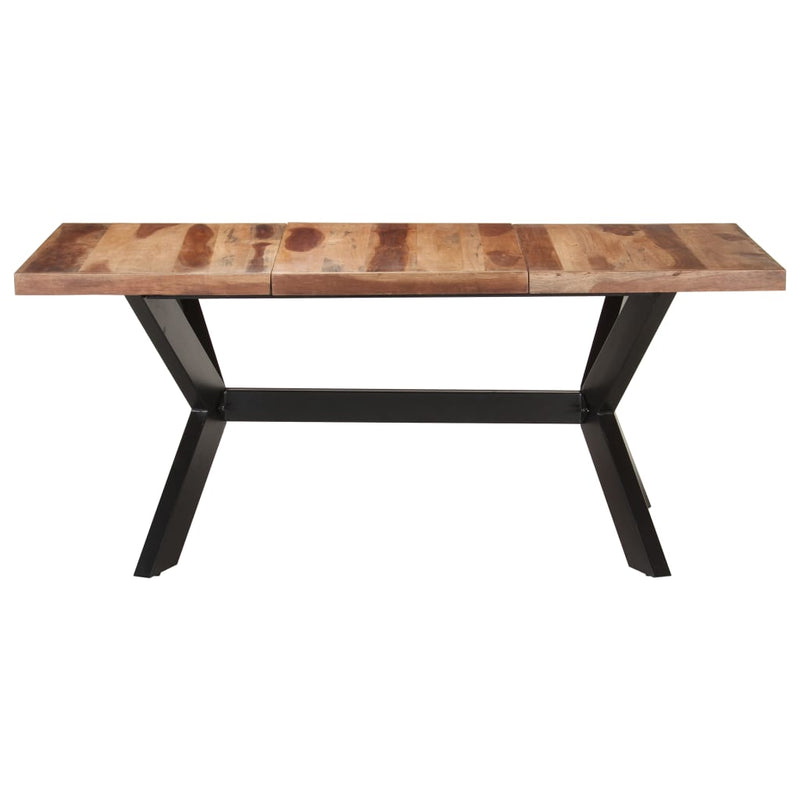 vidaXL tömör fa étkezőasztal mézszínű felülettel 180 x 90 x 75 cm