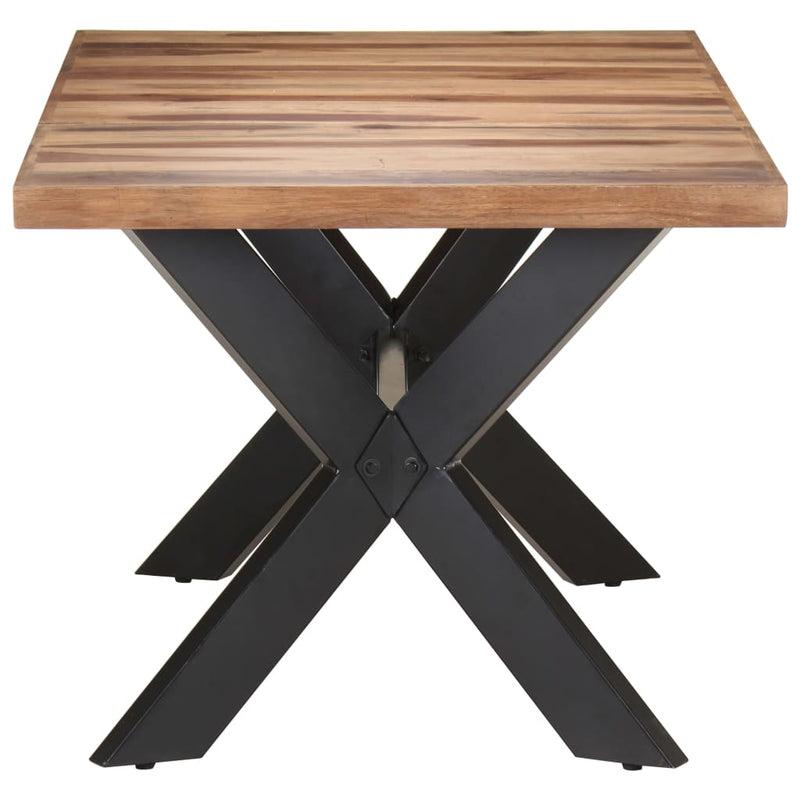 vidaXL tömör fa étkezőasztal mézszínű felülettel 180 x 90 x 75 cm