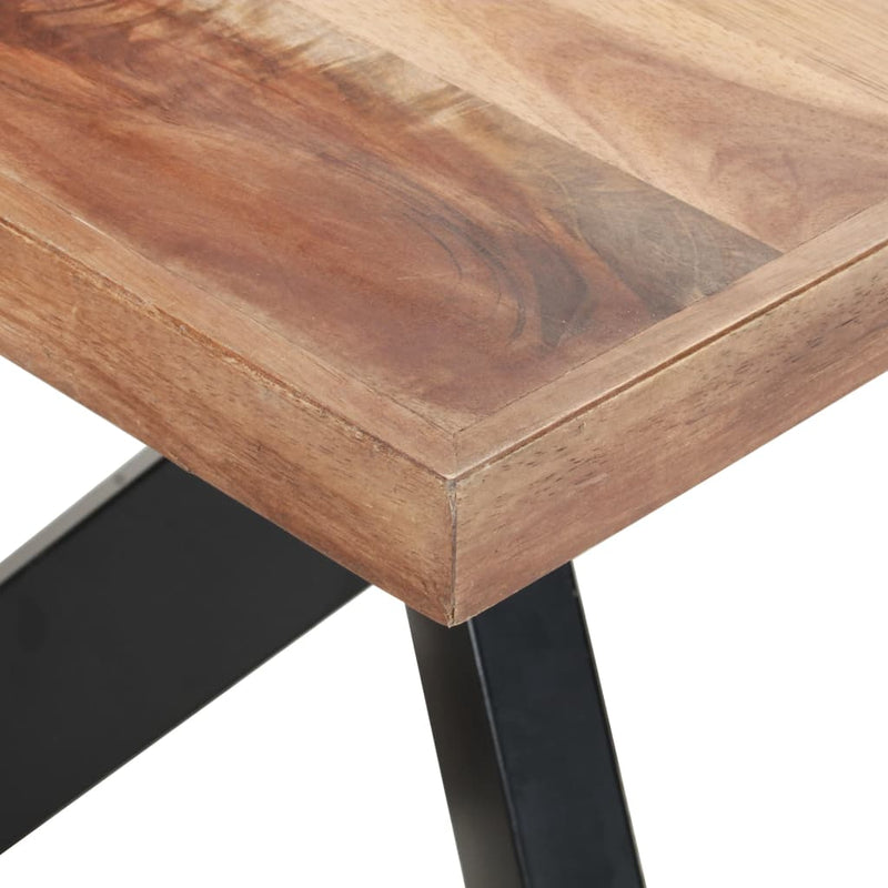vidaXL tömör fa étkezőasztal mézszínű felülettel 180 x 90 x 75 cm