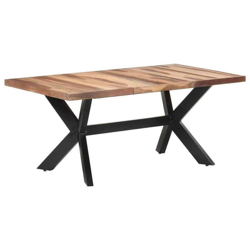 vidaXL tömör fa étkezőasztal mézszínű felülettel 180 x 90 x 75 cm