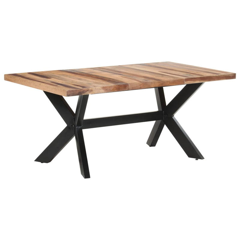 vidaXL tömör fa étkezőasztal mézszínű felülettel 180 x 90 x 75 cm