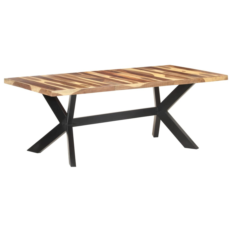 vidaXL tömör fa étkezőasztal mézszínű felülettel 200 x 100 x 75 cm