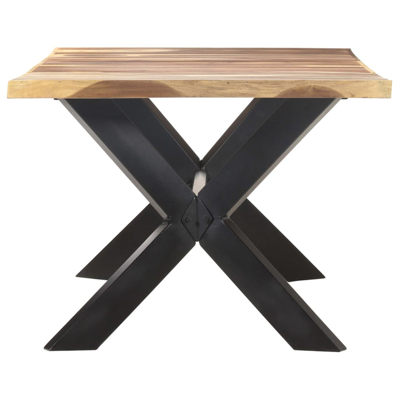 vidaXL tömör fa étkezőasztal mézszínű felülettel 200 x 100 x 75 cm