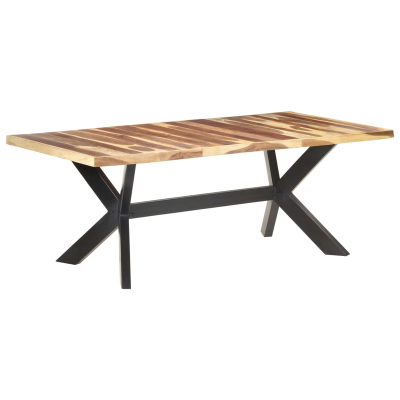 vidaXL tömör fa étkezőasztal mézszínű felülettel 200 x 100 x 75 cm