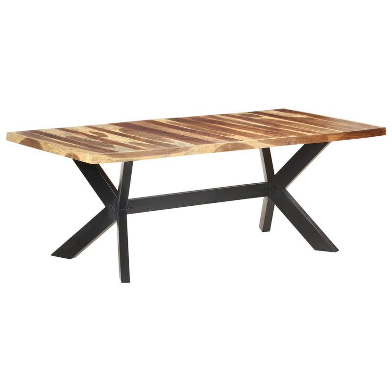 vidaXL tömör fa étkezőasztal mézszínű felülettel 200 x 100 x 75 cm