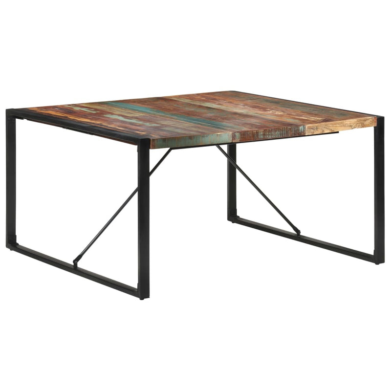 vidaXL tömör újrahasznosított fa étkezőasztal 140 x 140 x 75 cm