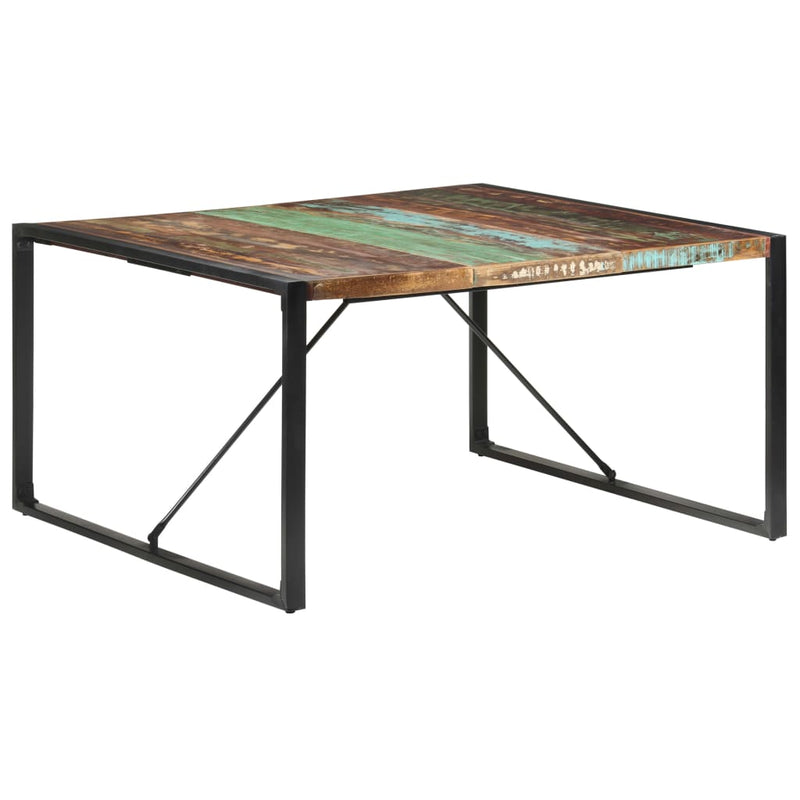 vidaXL tömör újrahasznosított fa étkezőasztal 140 x 140 x 75 cm