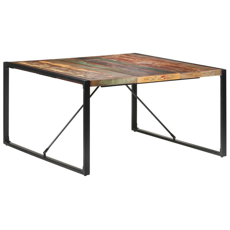 vidaXL tömör újrahasznosított fa étkezőasztal 140 x 140 x 75 cm