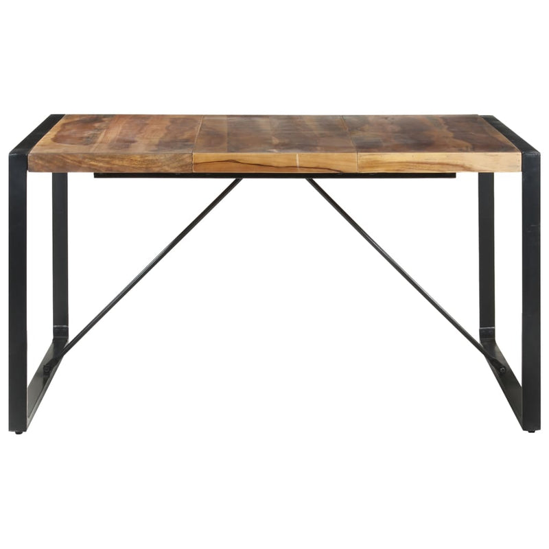 vidaXL paliszander felületű tömör fa étkezőasztal 140 x 140 x 75 cm