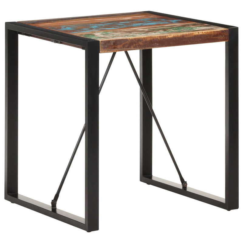 vidaXL tömör újrahasznosított fa étkezőasztal 70 x 70 x 75 cm