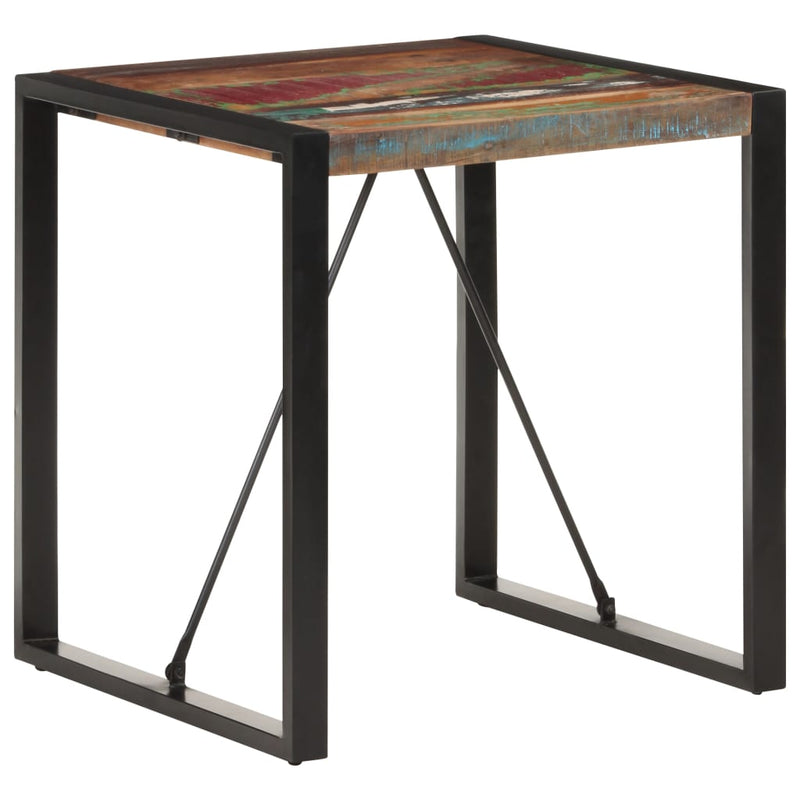 vidaXL tömör újrahasznosított fa étkezőasztal 70 x 70 x 75 cm