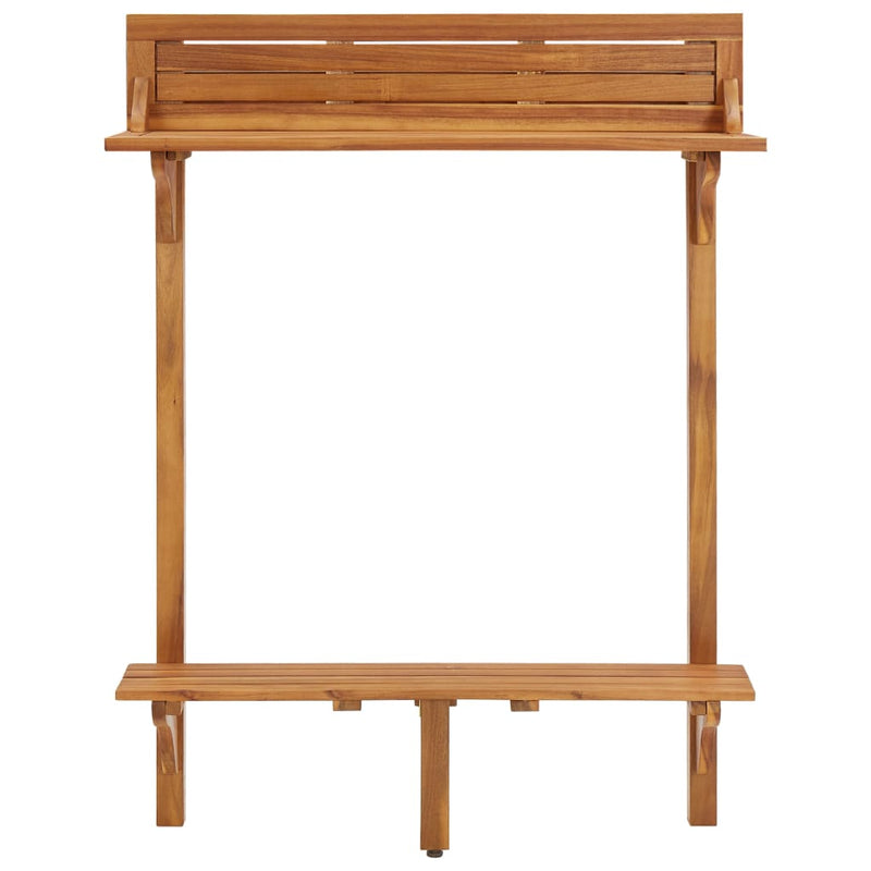 vidaXL tömör akácfa erkély bárasztal 90 x 37 x 122,5 cm