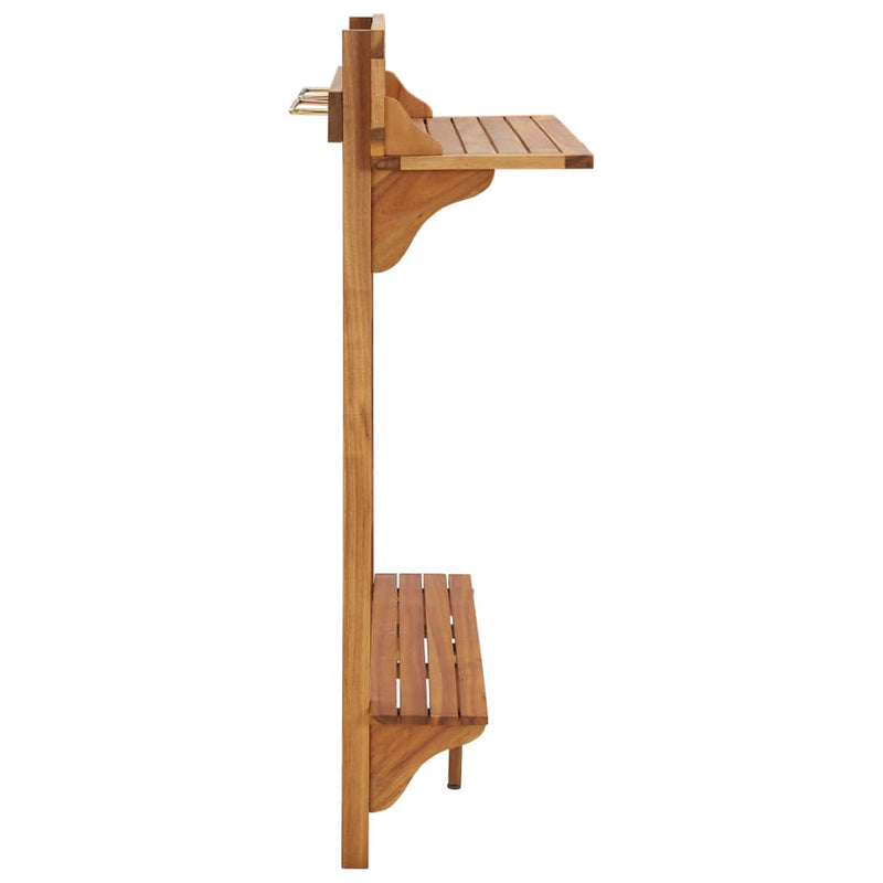 vidaXL tömör akácfa erkély bárasztal 90 x 37 x 122,5 cm