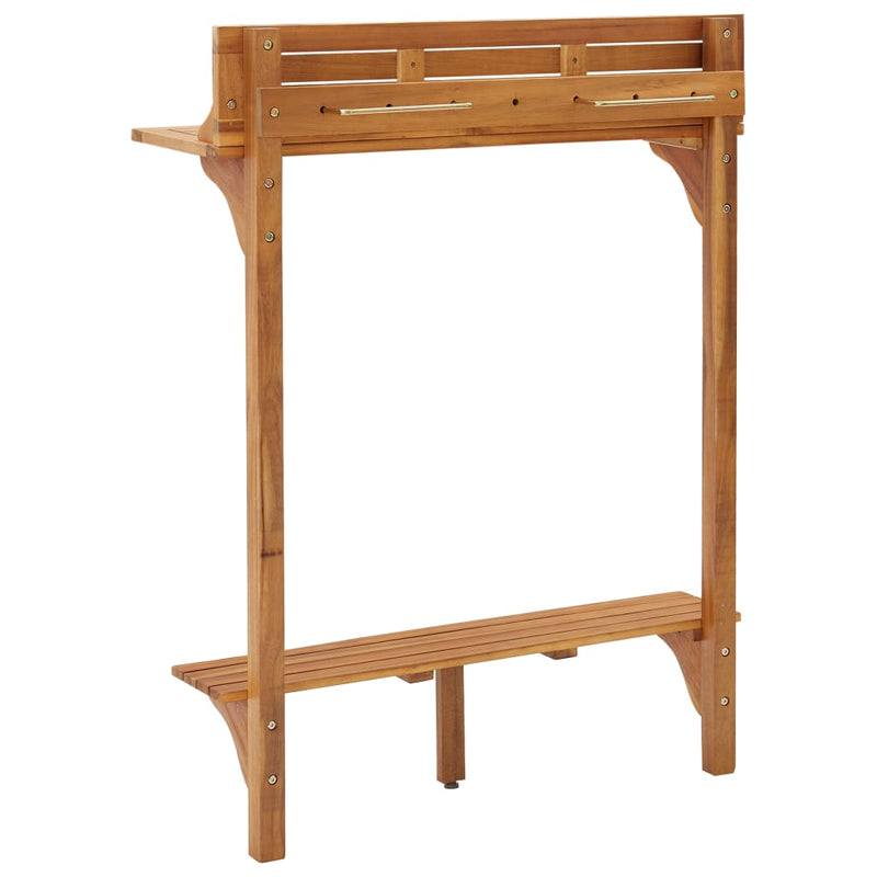 vidaXL tömör akácfa erkély bárasztal 90 x 37 x 122,5 cm