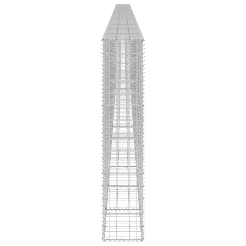 vidaXL horganyzott acél gabion fal fedéllel 900 x 30 x 150 cm