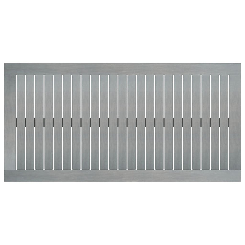 vidaXL szürke tömör akácfa dohányzóasztal 100 x 50 x 33 cm