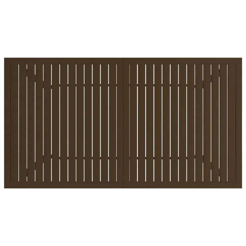 vidaXL barna acél kerti asztal 140 x 80 x 72 cm
