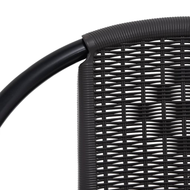 vidaXL 2 db műanyag rattan és acél kerti szék 110 kg