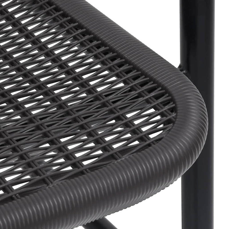 vidaXL 2 db műanyag rattan és acél kerti szék 110 kg