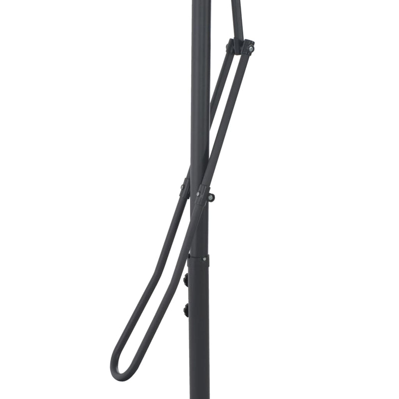 vidaXL fekete kültéri napernyő acélrúddal 250 x 250 x 230 cm