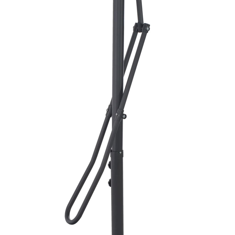 vidaXL fekete kültéri napernyő acélrúddal 300 x 230 cm