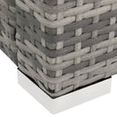 vidaXL kétszemélyes szürke polyrattan napozóágy