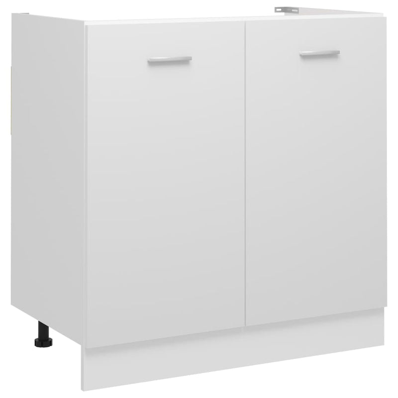 vidaXL fehér szerelt fa mosogató alsószekrény 80 x 46 x 81,5 cm