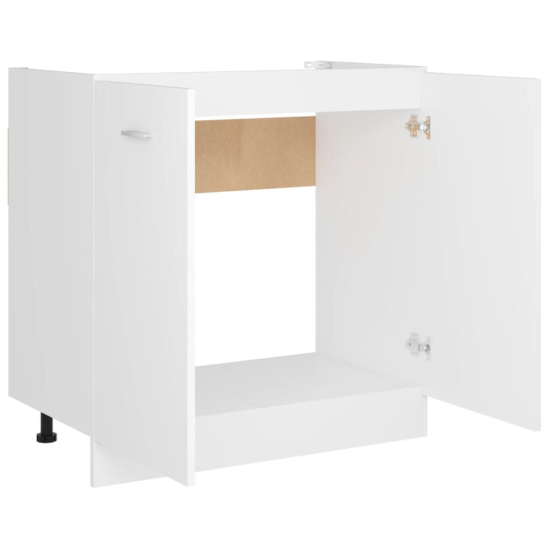 vidaXL fehér szerelt fa mosogató alsószekrény 80 x 46 x 81,5 cm