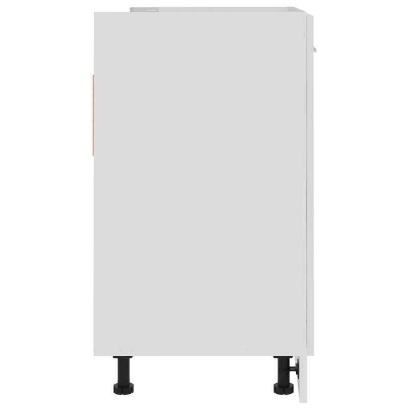 vidaXL magasfényű fehér szerelt fa mosogató alsószekrény 80x46x81,5 cm