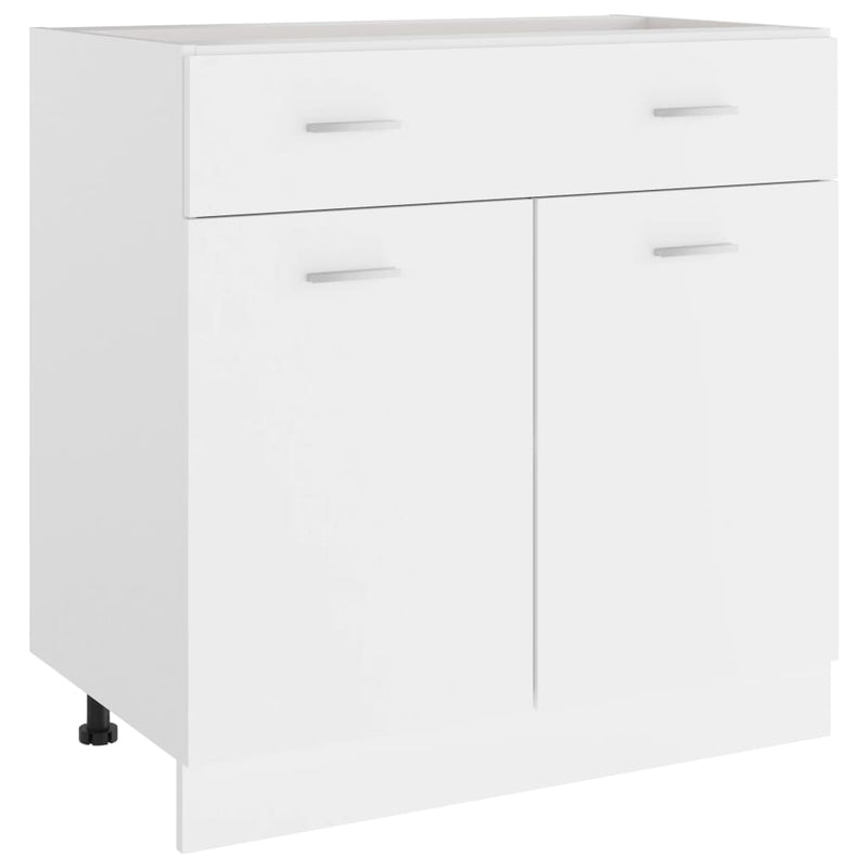 vidaXL fehér szerelt fa fiókos alsószekrény 80 x 46 x 81,5 cm