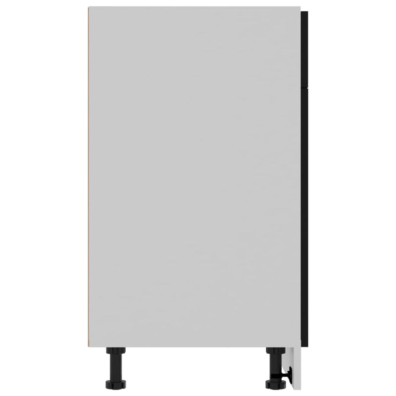vidaXL fekete szerelt fa fiókos alsószekrény 80 x 46 x 81,5 cm
