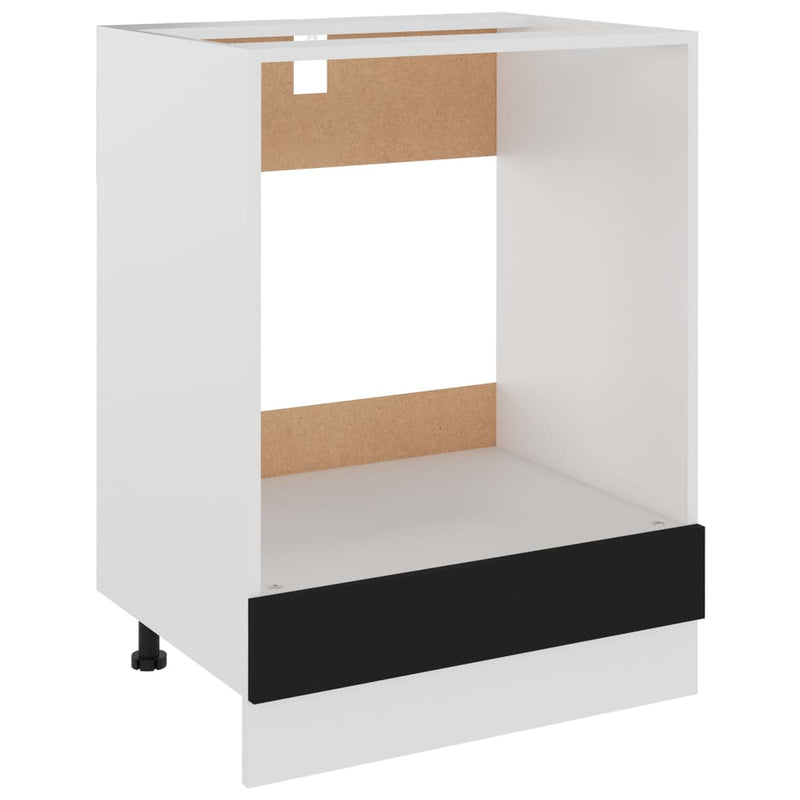 vidaXL fekete szerelt fa sütőszekrény 60 x 46 x 81,5 cm