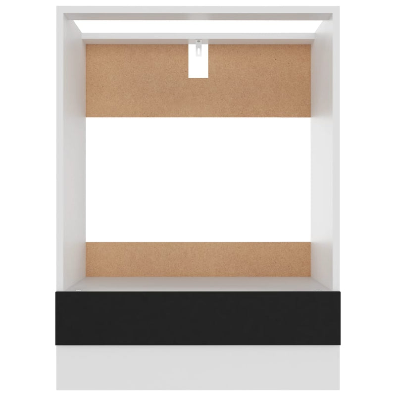 vidaXL fekete szerelt fa sütőszekrény 60 x 46 x 81,5 cm