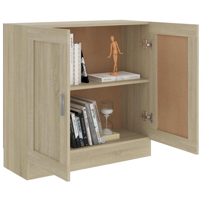 vidaXL sonoma tölgy színű szerelt fa könyvszekrény 82,5x30,5x80 cm