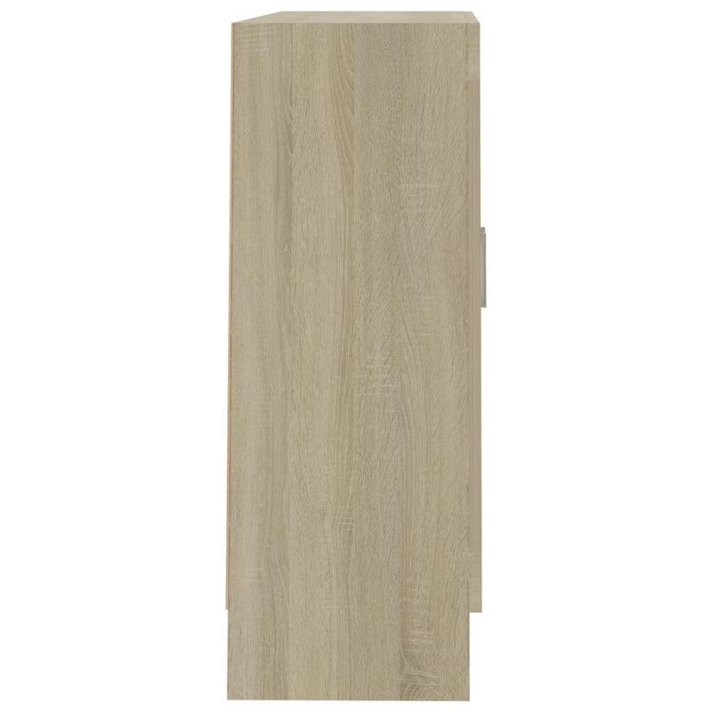 vidaXL sonoma tölgy színű szerelt fa könyvszekrény 82,5x30,5x80 cm