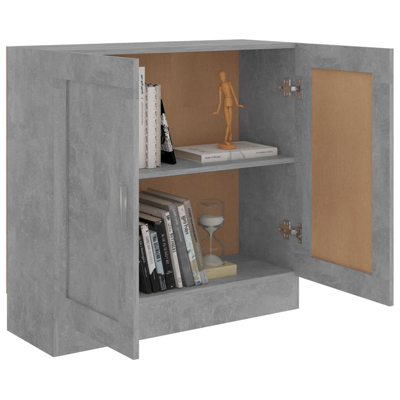 vidaXL betonszürke szerelt fa könyvszekrény 82,5 x 30,5 x 80 cm