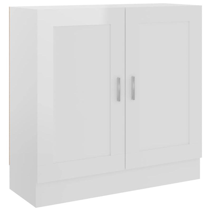 vidaXL magasfényű fehér szerelt fa könyvszekrény 82,5 x 30,5 x 80 cm